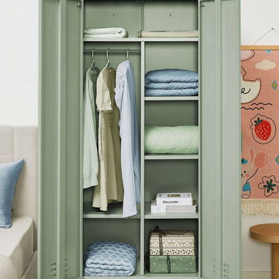 Bottom view of the Rainbow Locker Storage Wardrobe in Green