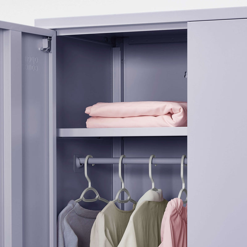 Purple Rainbow Locker Storage Wardrobe with doors open