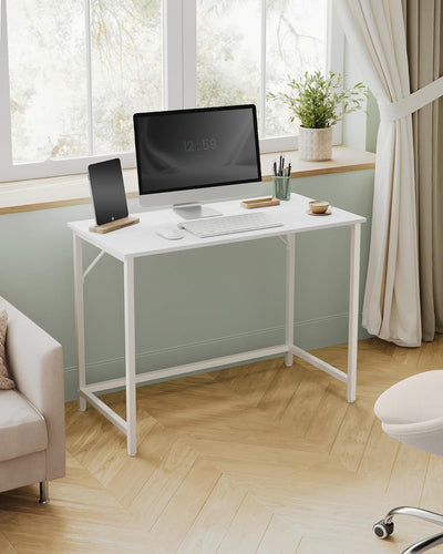 Side view of Work Desk for Home Office, highlighting the desk's depth and leg space