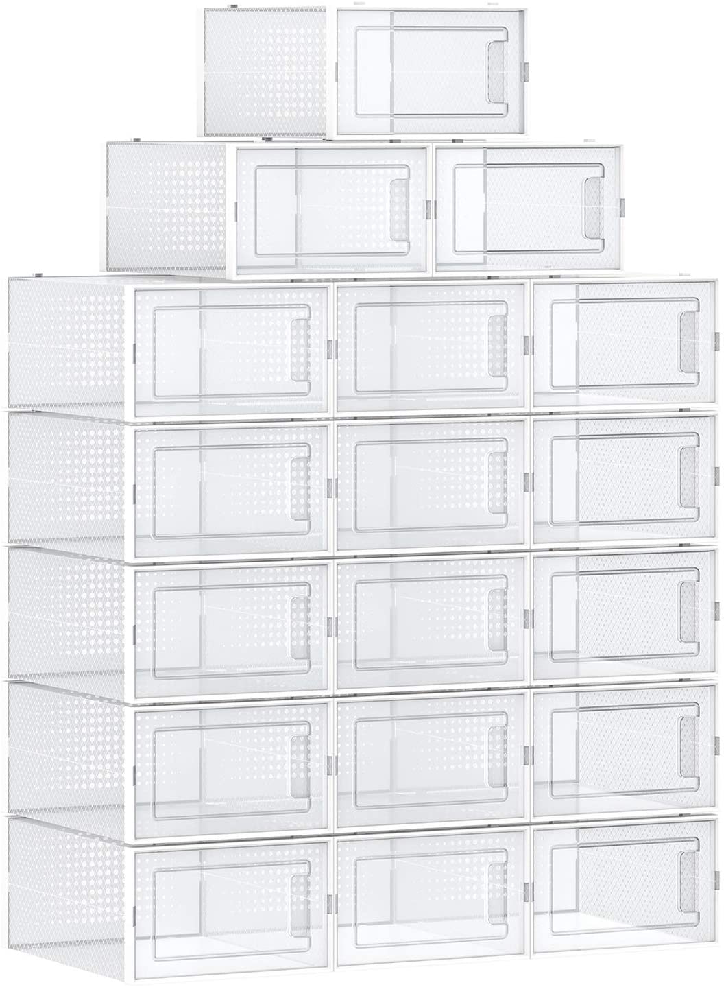 Large Drop-Front Shoe Box Fit up to UK Size 12 (Set of 18) – Space General